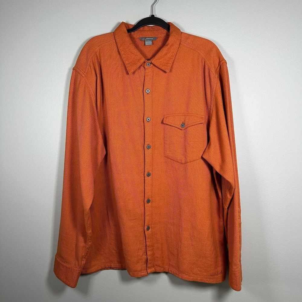 Cloudveil Large Orange Long Sleeve Button Up Shirt‎